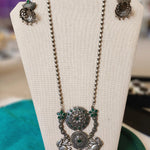 Mandora handmade Silver alike pendant necklace