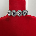 Alaya silveralike choker necklace set
