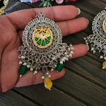 Ranjini fusion contemporary Silver Alike earrings