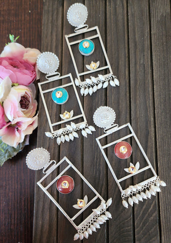 925 silver polish chandbali earrings