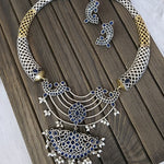 Amora silver alike necklace set