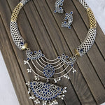 Amora silver alike necklace set