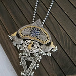 Maria dual tone hasli necklace