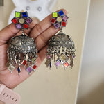 Black metal jhumkas earrings collection