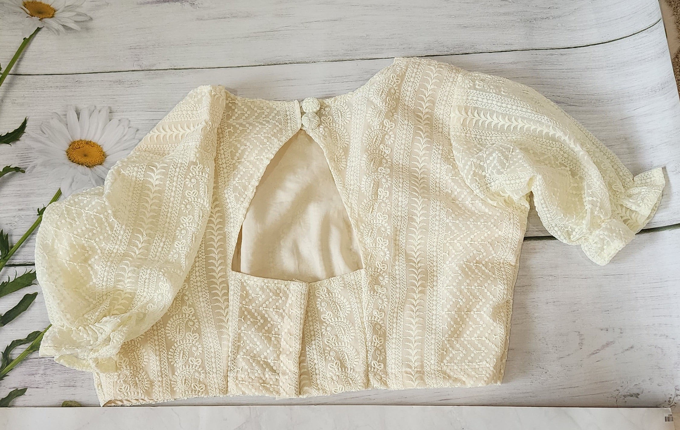 Georgette chikankari blouse