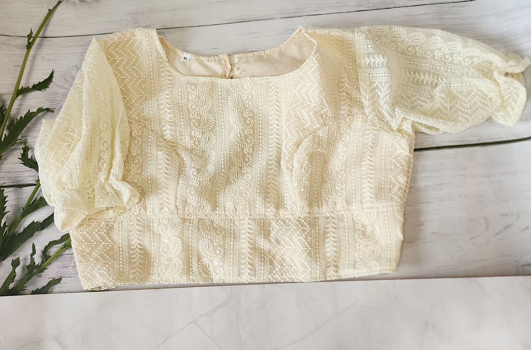Georgette chikankari blouse