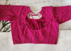 Georgette chikankari blouse