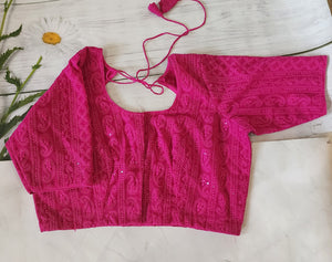 Georgette chikankari blouse