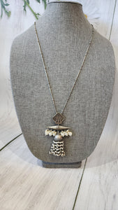 Trishul handmade Silver alike pendant necklace