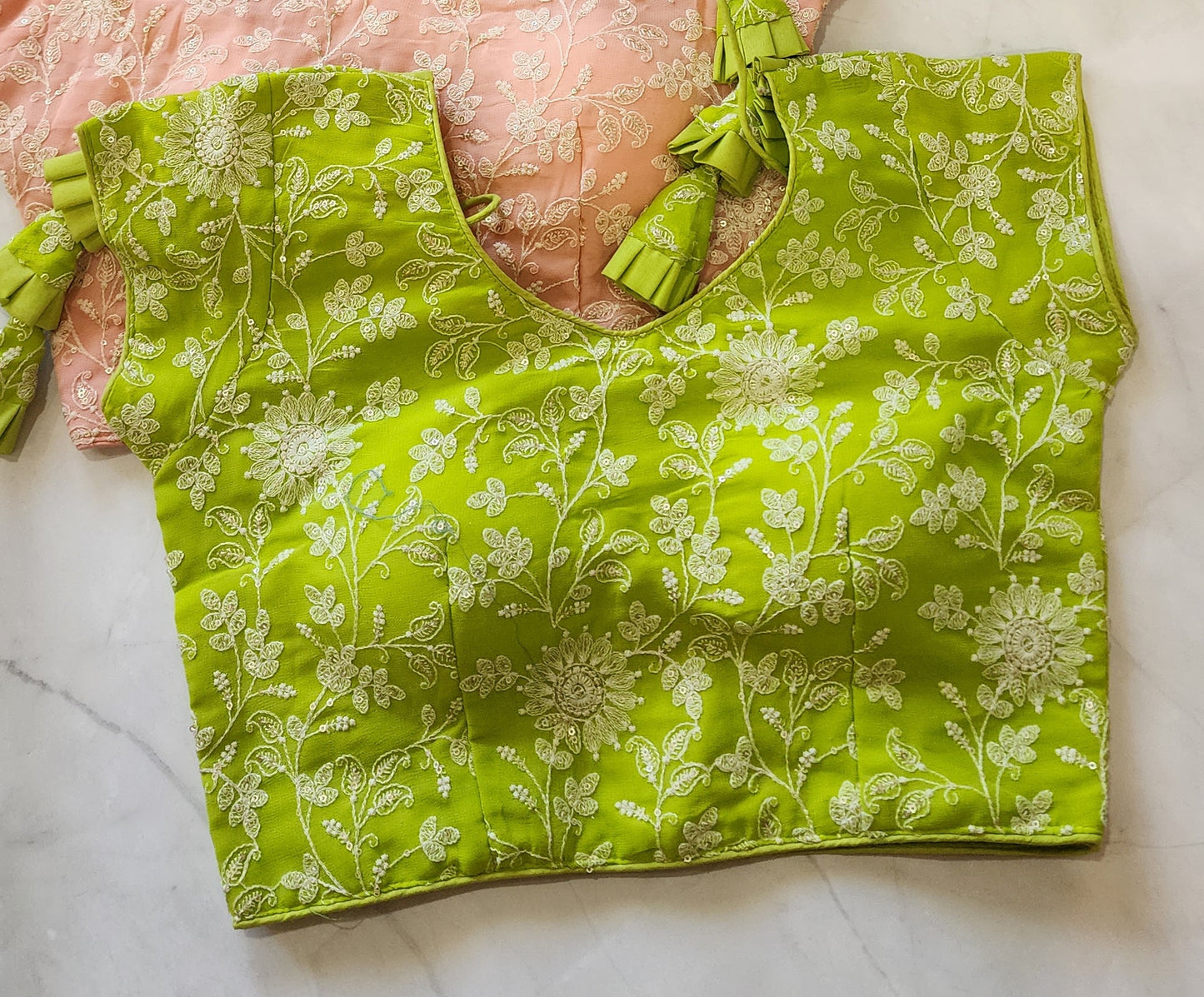 Chikankari blouse crop top blouse