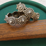 Lakshmi Silver alike embossed kada bangles