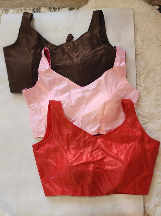 Plain silk blouse