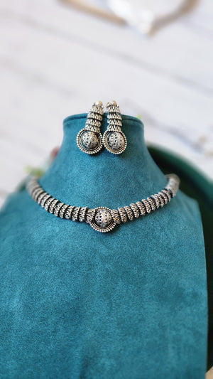 Anamika oxidized choker Necklace set