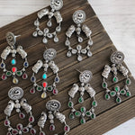 Kiran silver alike earrings