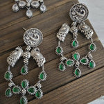 Kiran silver alike earrings