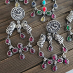 Kiran silver alike earrings