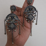 Varni fusion silver alike earrings