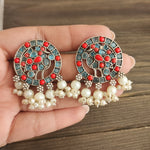 Mid size studs Silver alike earrings