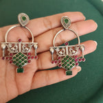 Kiran silver alike earrings