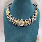 Gomathi dualtone hasli necklace set