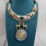 Deer dualtone hasli necklace set