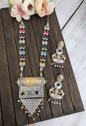 Anvi dualtone necklace set