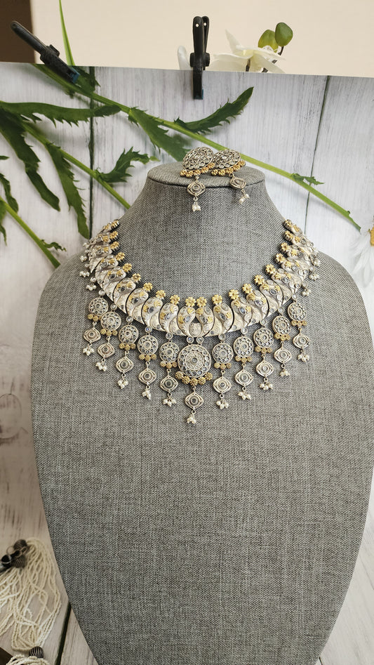 Anvi dualtone necklace set