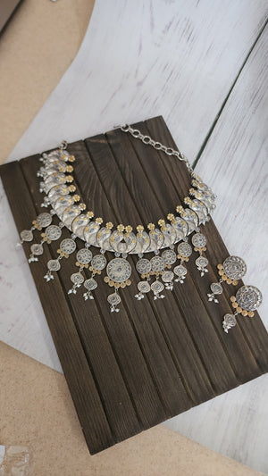 Anvi dualtone necklace set