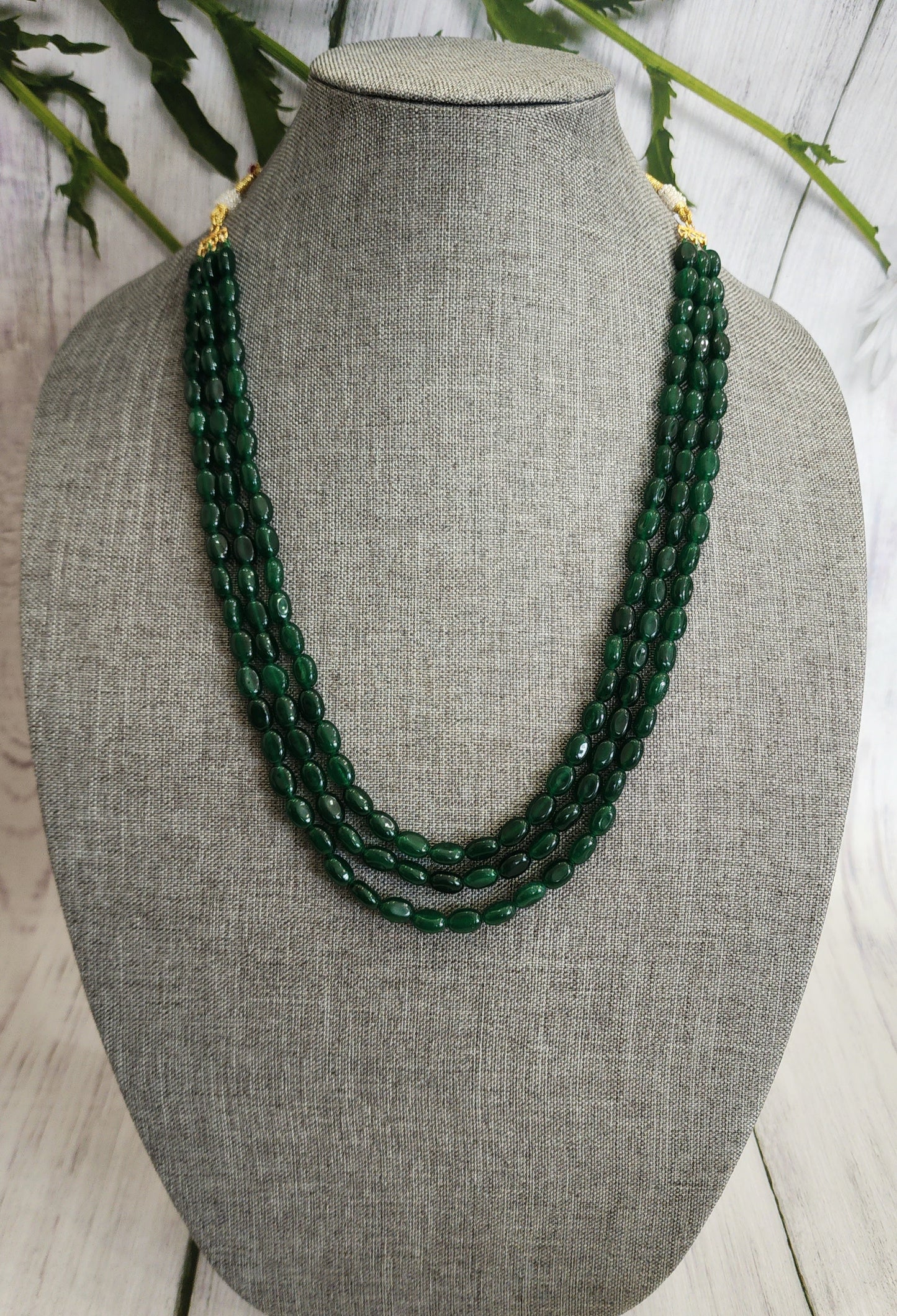 Handmade beaded layered bead necklace
