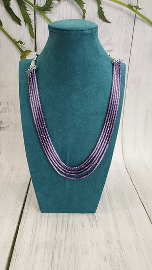 Handmade beaded layered bead necklace
