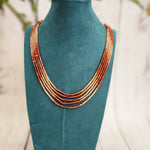 Handmade beaded layered bead necklace