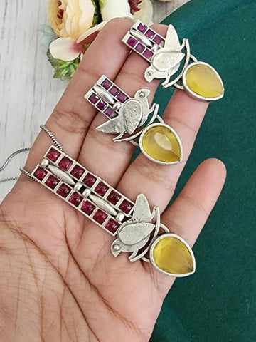 Antique Silver look alike Necklace set