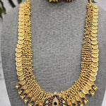 Beaded goldplated statement necklace set