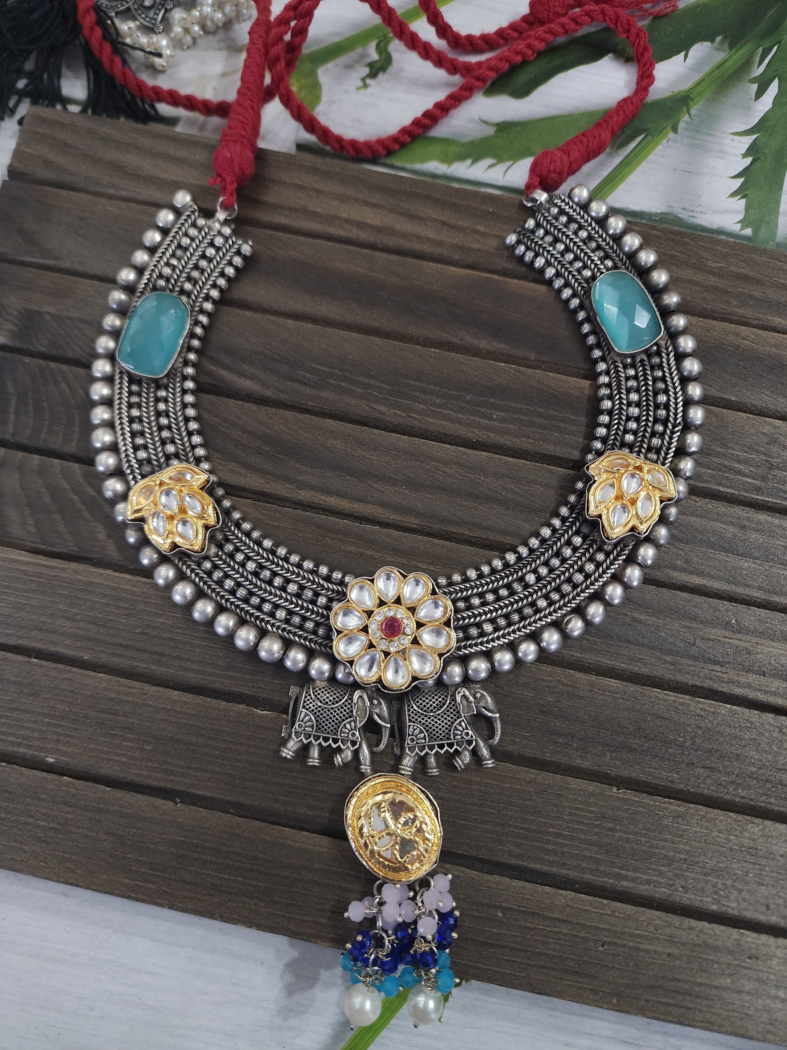Alankrithi fusion pendant necklace