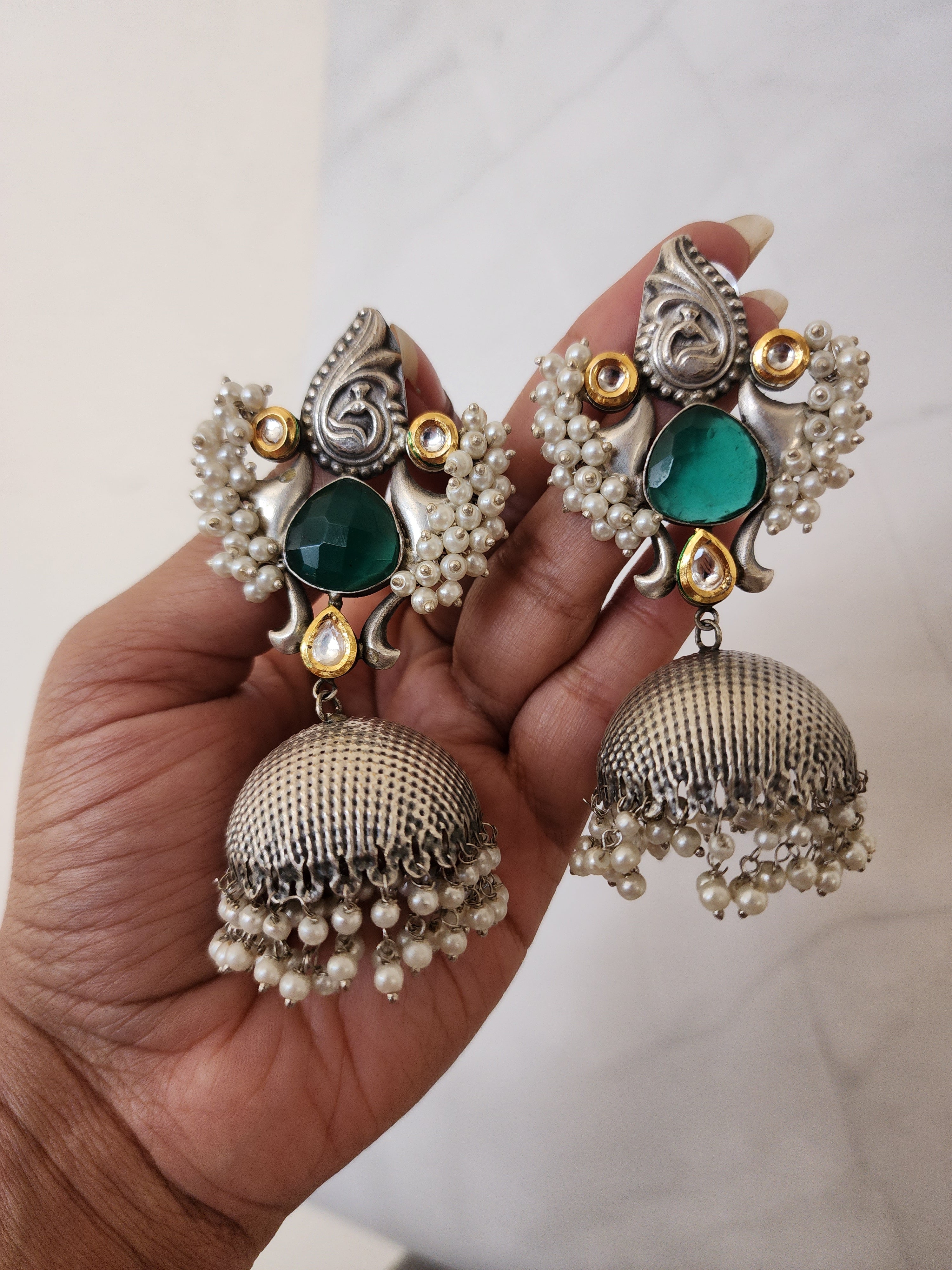 Leah jhumka earrings