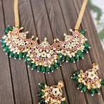 Kanthi designer gold plated necklace set