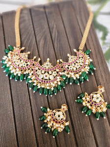 Kanthi designer gold plated necklace set