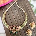 Tiru goldplated statement necklace set