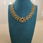 Beaded goldplated statement necklace set