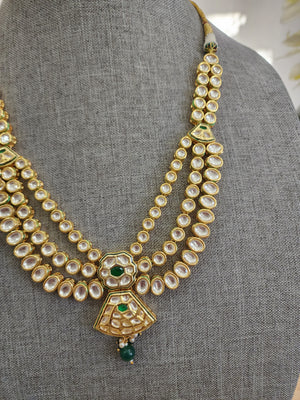 Arva kundan layer necklace set