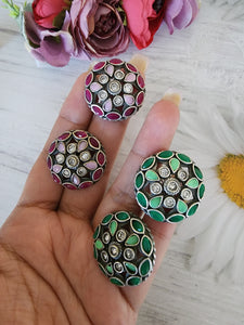 Small silver alike stud earrings