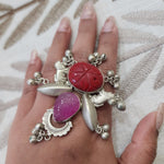 925 silver polish adjustable ring