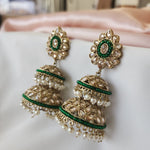 Ashmitha polki jhumka earrings