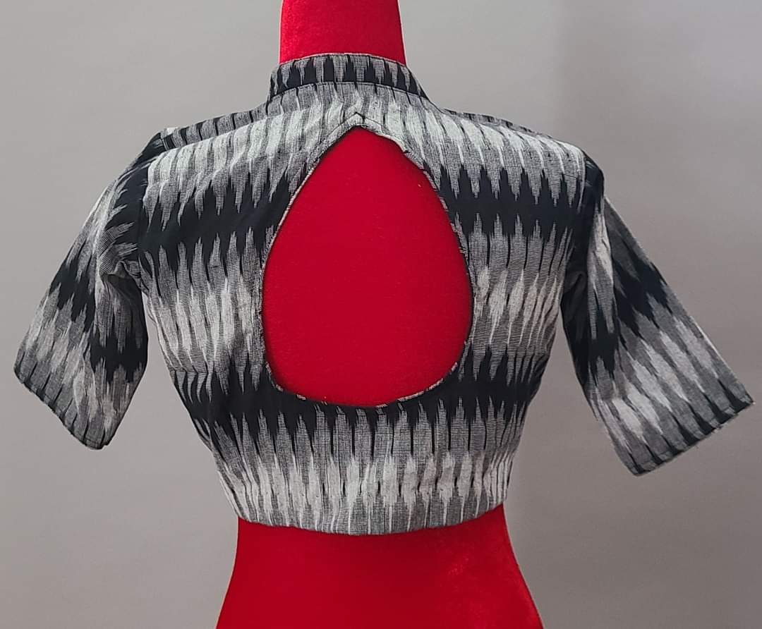 Ikkath cotton blouse elbow hands blouse cotton blouse saree blouse crop top blouse Ikkat blouse