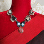 Anuhya fusion contemporary Silver Alike Necklace