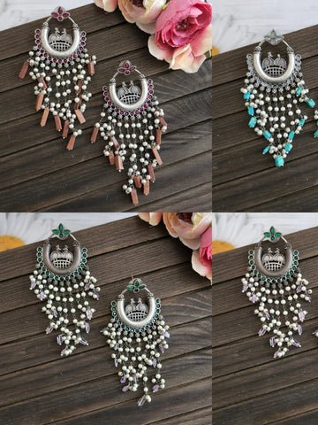 Anthara pearl silveralike earrings