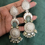 925 silver polish fusion jhumka earrings