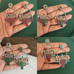 Kiran silver alike earrings