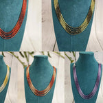 Handmade beaded layered bead necklace
