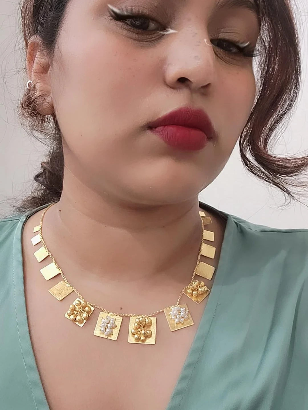 Aarvi goldplated contemporary Necklace